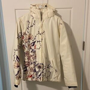 Floral Cream Women's Ski Jacket